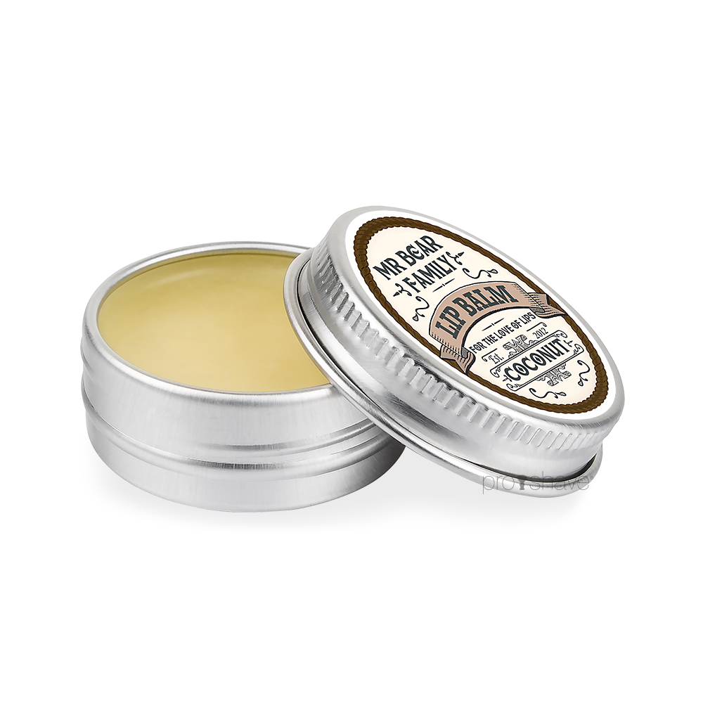 Se Mr. Bear Lip Balm, Coconut, 15 ml. hos Proshave